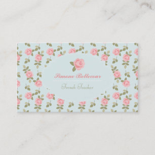 Alice Romantische Vintage-Rosen Visitenkarte