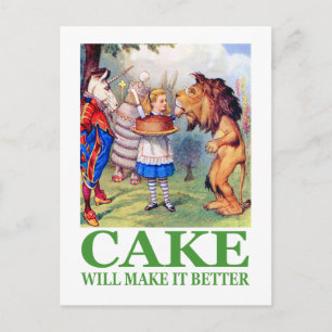 ALICE SAYS CAKE MACHT ES BESSER POSTKARTE