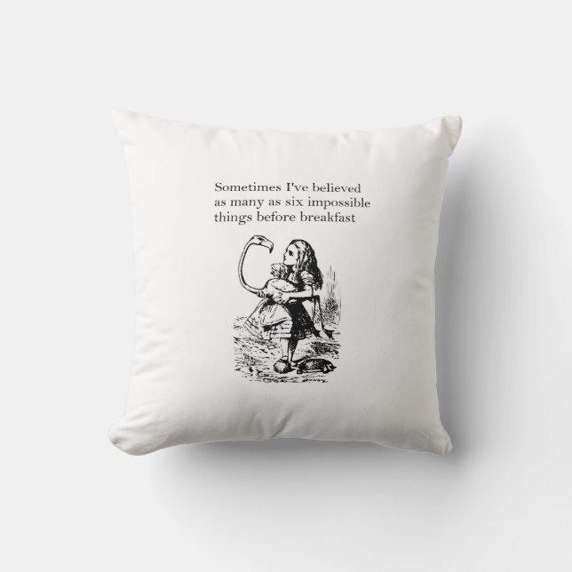 Alice, sechs unmögliche Dinge Kissen (Vorderseite)