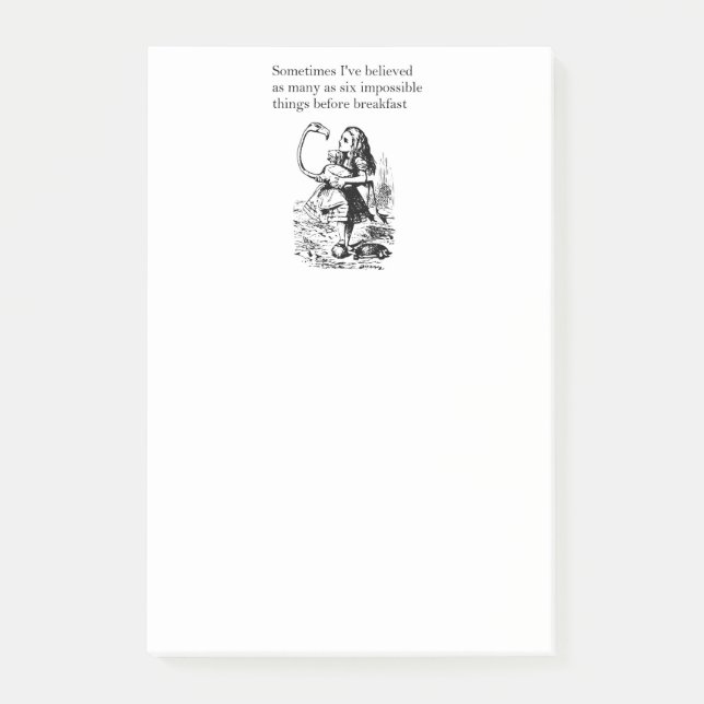 Alice, sechs unmögliche Dinge Post-it Klebezettel (Vorderseite)