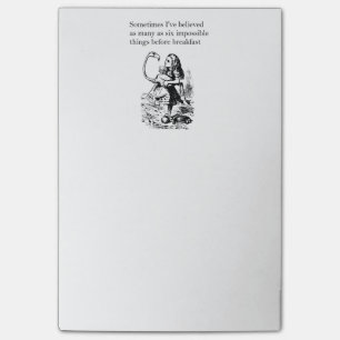 Alice, sechs unmögliche Sachen Post-it Klebezettel