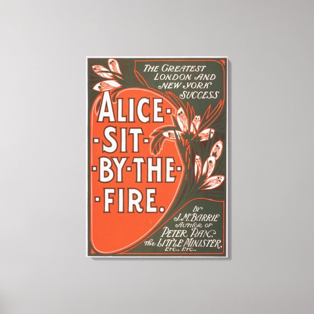 Alice Sit by Fire Great London Play Poster Leinwanddruck (Vorderseite)