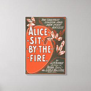 Alice Sit by Fire Great London Play Poster Leinwanddruck