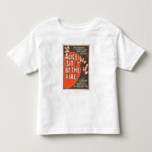 Alice sitzen durch das Feuer-großes Kleinkind T-shirt