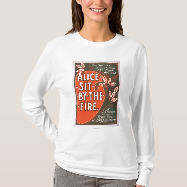 Alice sitzen durch das Feuer-großes T-Shirt (Vorderseite)