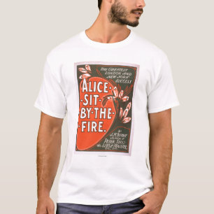 Alice sitzen durch das Feuer-großes T-Shirt