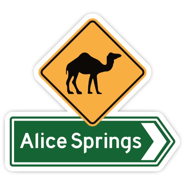 Alice Springs, Aufkleber für das nördliche Gebiet (Alice Springs Northern Territory Sticker)