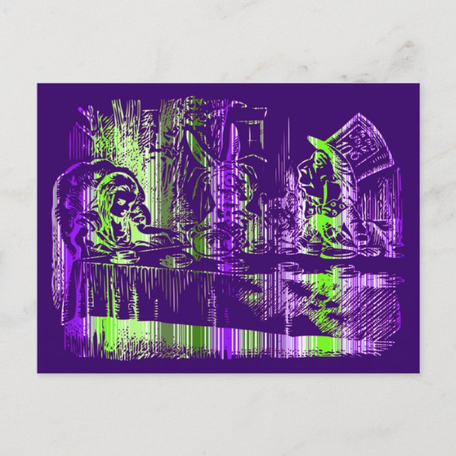 Alice Stripey Trippey Postkarte (Vorderseite)