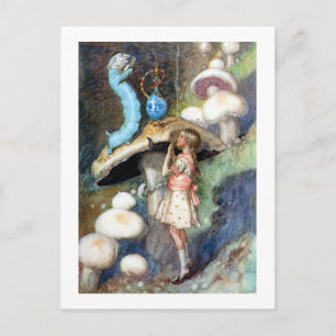 Alice Sucht Rat von der Raupe Postkarte