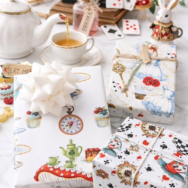 Alice Tea Party Design Geschenkpapier Set (Von Creator hochgeladen)