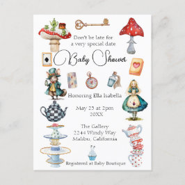 Alice Tea Party Themed Postkarte