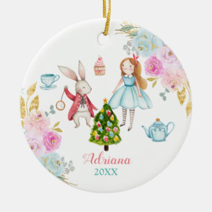 Alice Tea Pink Blumenreath Alice Ornament