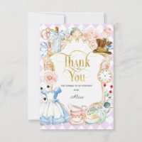 Alice Tee Party Wunderland, Geburtstag danke Auto
