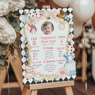 Alice-Teeparty in ONEderland-1. Geburtstagsstat Poster