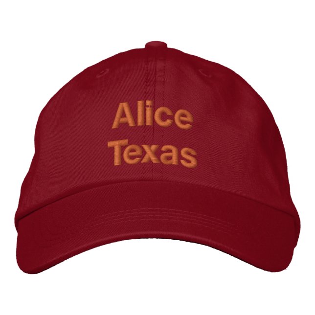 Alice Texas Bestickte Baseballkappe (Vorderseite)