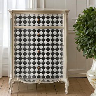 Alice Texturiertes Harlekin-Schachbrett-Decoupage Seidenpapier