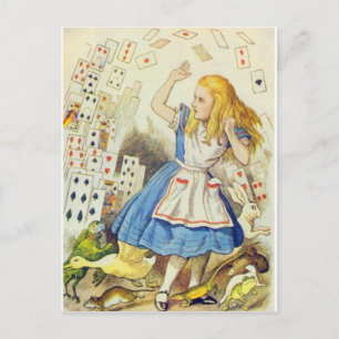 Alice & the Cards Vollfarbe Postkarte