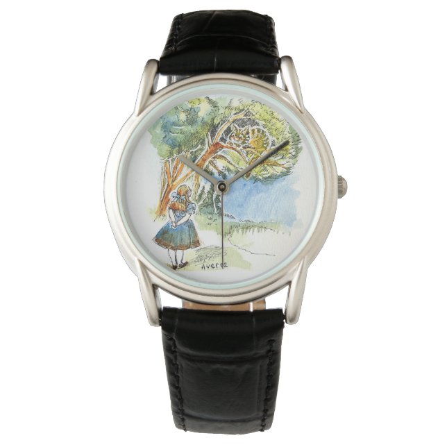 Alice & The Cheshire Cat Watch Armbanduhr (Vorderseite)