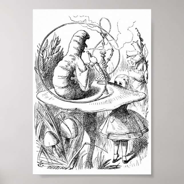 Alice trifft das Raupe Poster (Vorne)