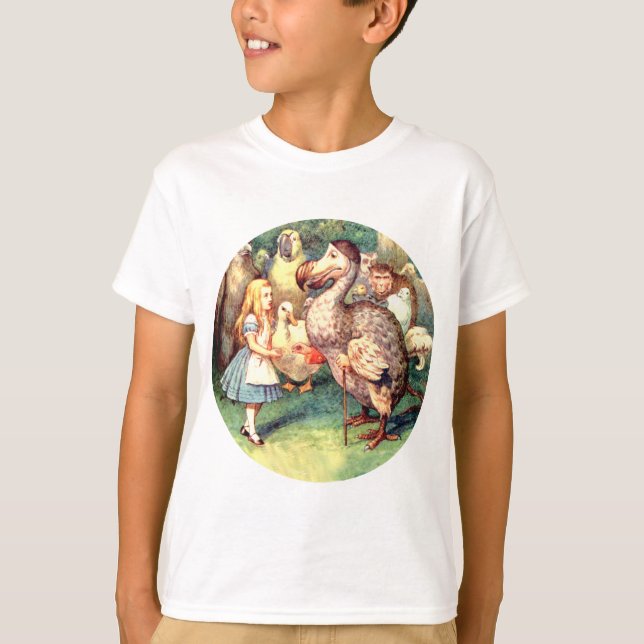 Alice trifft den Dodo Bird beim Caucus Race T-Shirt (Vorderseite)