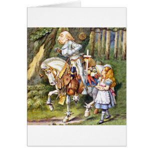 Alice trifft den weißen Ritter im Wunderland