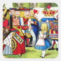 Alice trifft die Königin des Herzens im Wunderland