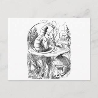 Alice trifft die Raupe - Alicen im Wunderland Postkarte