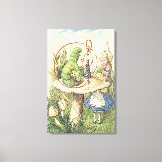 Alice trifft die Raupe Leinwanddruck (Vorderseite)