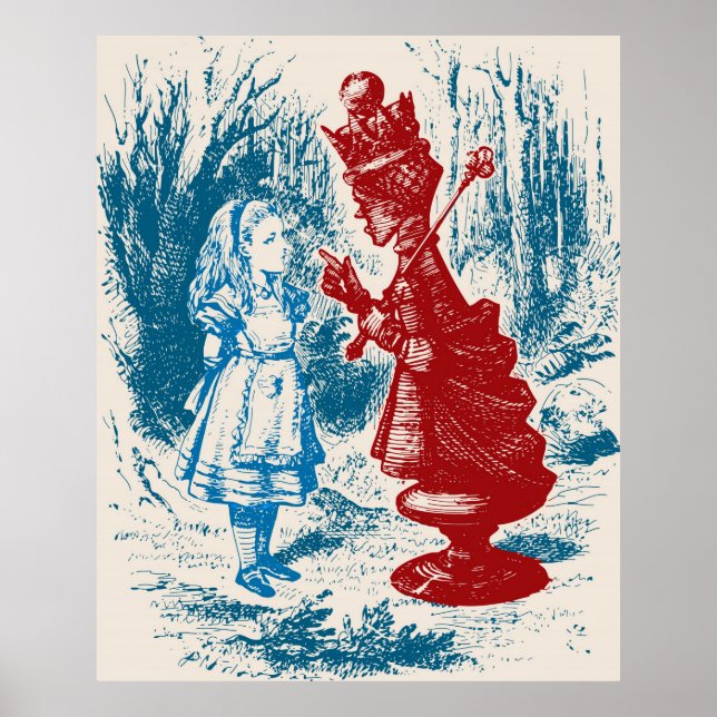 Alice trifft die rote Königin Poster (Vorne)