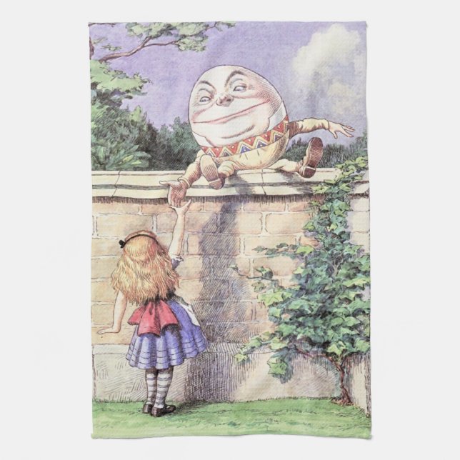 Alice trifft Humpty Dumpty Handtuch (Vertikal)