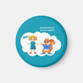 Alice und Aurovy Thema farbig Magnet