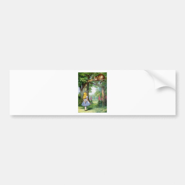 ALICE UND CHESHIRE CAT AUTOAUFKLEBER (Vorne)