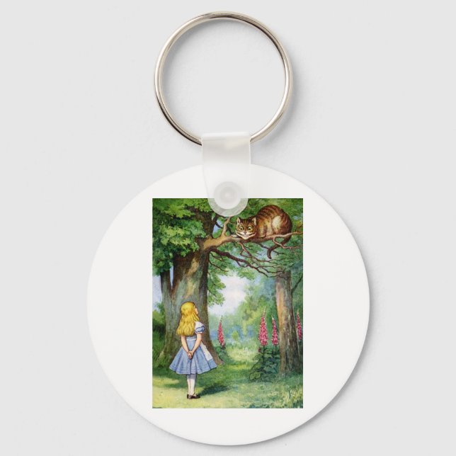 ALICE UND CHESHIRE CAT SCHLÜSSELANHÄNGER (Vorderseite)
