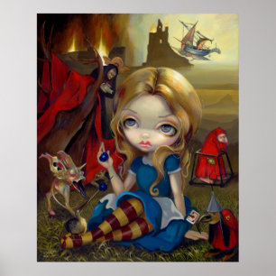 Alice und das Bosch Monsters ART PRINT Wunderland Poster