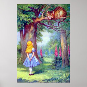 Alice und das Cheshire Cat Full Color Poster