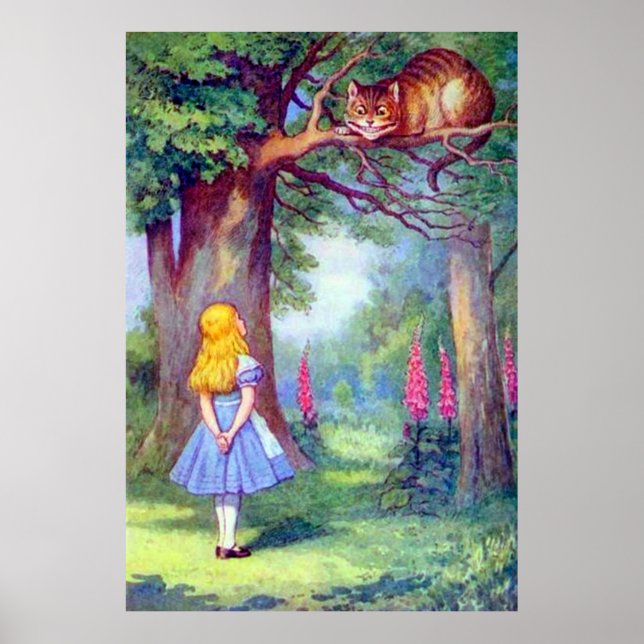 Alice und das Cheshire Cat Full Color Poster (Vorne)