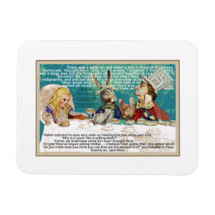 Alice und das Mad Hatter Tea Party Magnet