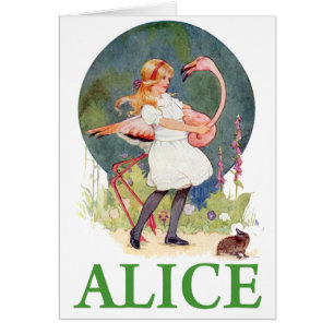 ALICE UND DAS PINK FLAMINGO SPIELEN CROQUET