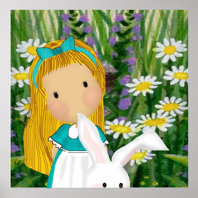 Alice und das weiße Kaninchen Poster (Vorne)