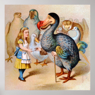 Alice und der Dodo Bird im Wunderland Poster