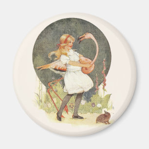 Alice und der Flamingo Magnet