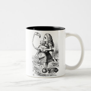 Alice und der Flamingo Zweifarbige Tasse