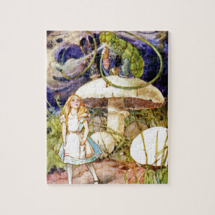 Alice und der Schmetterling in Wonderland Puzzle