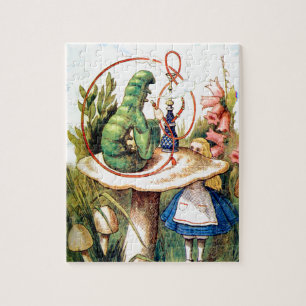 Alice und der Schmetterling in Wonderland Puzzle
