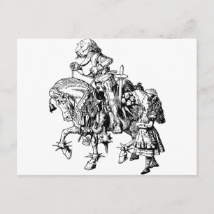 Alice und der weiße Ritter Postkarte