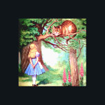 Alice und die Cheshire Cat in Wonderland Leinwanddruck<br><div class="desc">Alice und die Cheshire Cat in Wonderland</div>