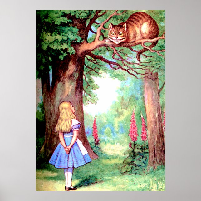 Alice und die Cheshire Cat in Wonderland Poster (Vorne)