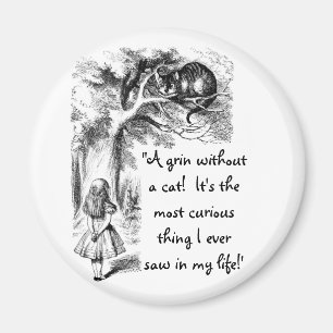 Alice und die Cheshire Cat Magnet