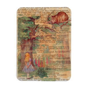 Alice und die Cheshire Cat Magnet