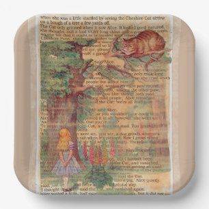 Alice und die .Cheshire Cat Paper-Teller Pappteller